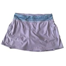 Lululemon Pace Rival Skirt Size 8 Lilac Wave Twist Lilac Caspian Blue Pocket