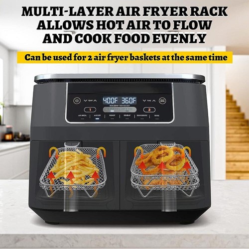 Rectangle Air Fryer Rack Accessories for Ninja Dual Air Fryer AF300UK AF400UK - Picture 6 of 13