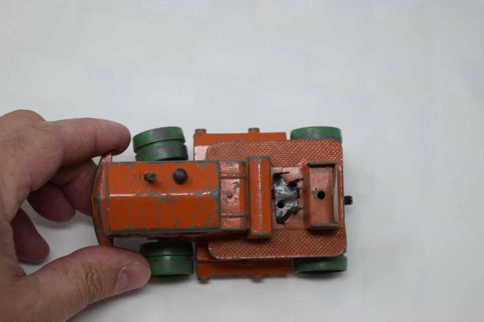 Tractor pesado Dinky Supertoys de colección, Meccano, Reino Unido, naranja, ruedas verdes Foto 2 de 4