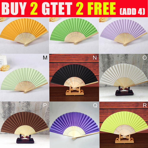 Chinese Folding Fan Dance Wedding Party Portable Folding Paper Hand