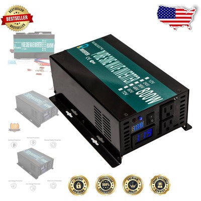 Efficient 800W Solar Inverter - All-in-One Setup with Battery Cables Included