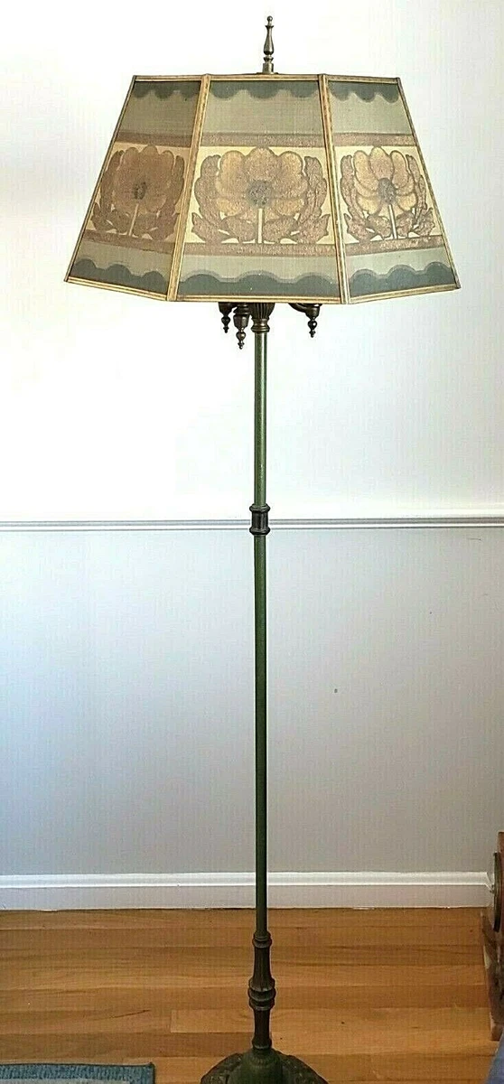 ANTIQUE REMBRANDT FLOOR LAMP 8014 STAMPED ART DECO 1920 S 3 LIGHT