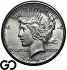 1924-S Peace Dollar, Choice AU++/Unc Better Date