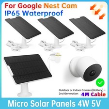 5V 4W Solar Panel for Google Nest Camera Outdoor or Indoor Battery Version 