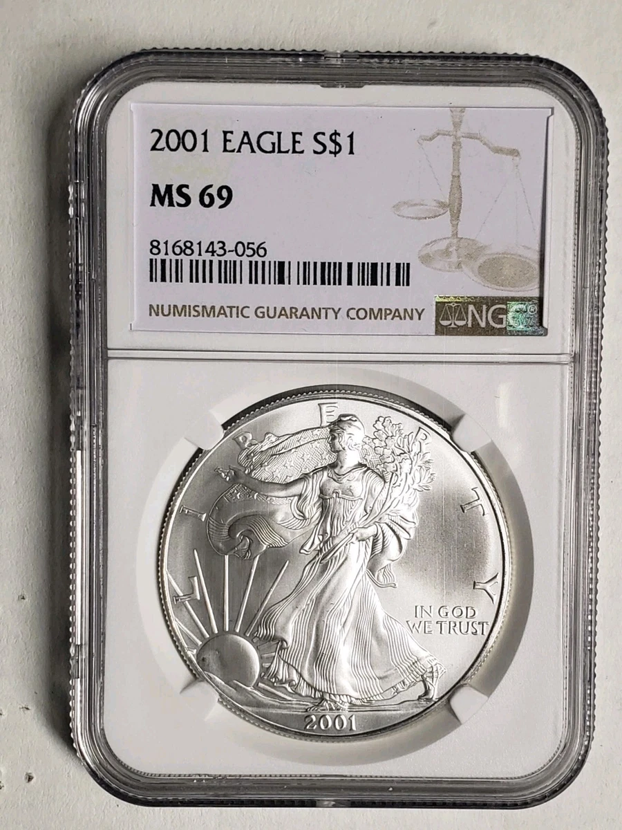 American Eagle MS 69 Graded 2001 Silver Bullion Coins for sale | eBay