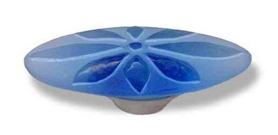 (As-Is) (5 Pack) 3-3/4 inch Betsy Fields Flower Pull Blue with Satin Nickel