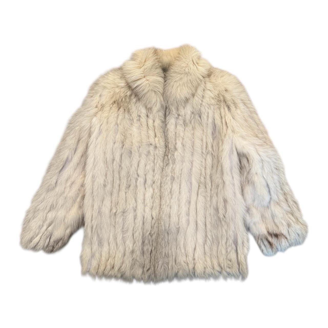 Vintage white saga fox fur coat