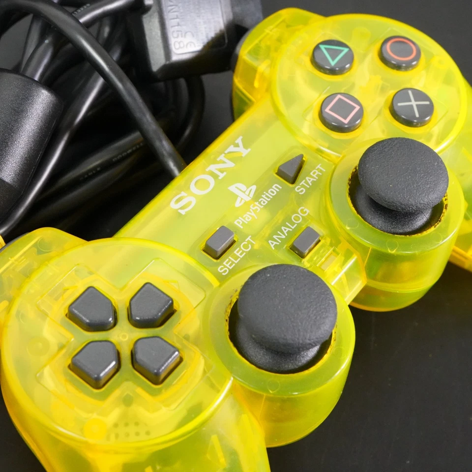 SONY DualShock 2 PlayStation2 PS2 Controller Lemon Yellow SCPH-10010 Tested - Image 3 of 4