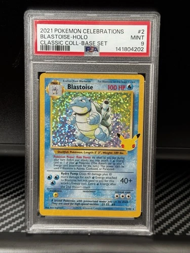2021 POKEMON TCG CELEBRATIONS CLASSIC COLLECTION #2 BLASTOISE-HOLO PSA 9 MINT!!!