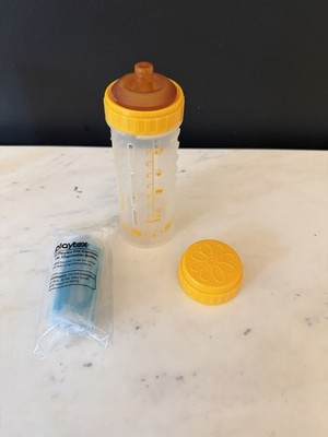 Vintage Playtex FLAT Top Nipple Drop In 8 oz Baby Bottle Nurser + Liners