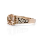 LeVian 14k Rose Gold Morganite Chocolate Vanilla Diamond Size 6.75 Ring #JB662-5 — photo 2