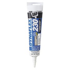 Dap Acrylic Latex Elastomeric Sealant, 6 oz, Tube, Clear, Elastomeric Latex