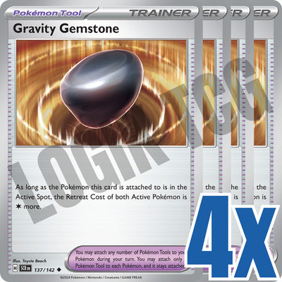 4x Gravity Gemstone 13/142 x4 - Stellar Crown - Pokemon TCG - Playset
