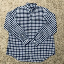 Polo Ralph Lauren Shirt Mens XL Classic Fit Long Sleeve Plaid Oxford Blue