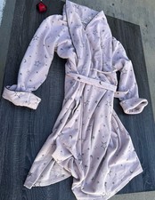 Jasmine Rose Intimates Womens lavender moon and stars Long Sleeve Robe XL TG