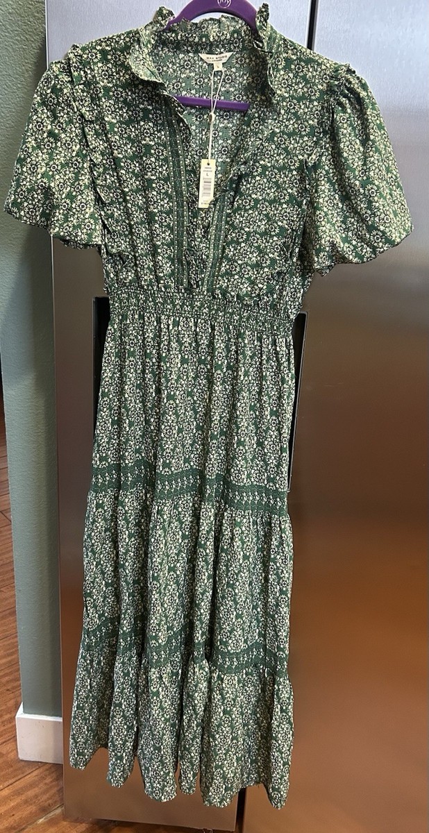 Women's Floral Green Max Studio Size Medium Maxi Dress | eBay