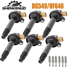 6pc Dg549 Ignition Coil Spark Plug Sp534 For Ford F-150 Lincoln Mks Mkt 3.5l