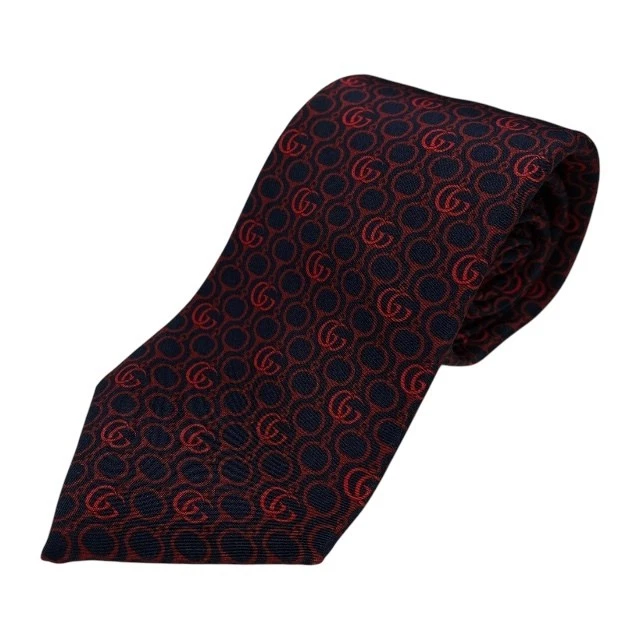 Gucci Tie Loop Accessoires All Over Motif Gg Soie Rouge