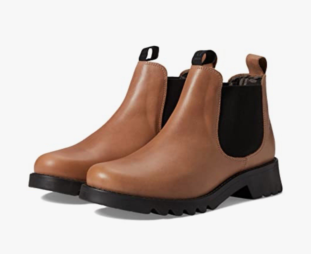 SAOLA Stivali donna Fly London Rika894Fly rosa marrone suola nera Chelsea 7 5 8 nuovi