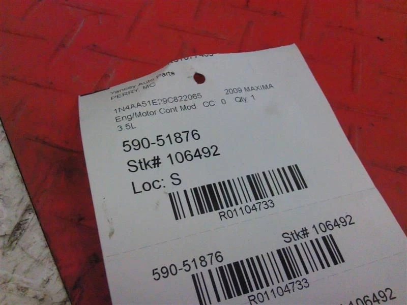 Nissan Máxima 2009 motor ECM módulo de control electrónico CVT automático Foto 3 de 3