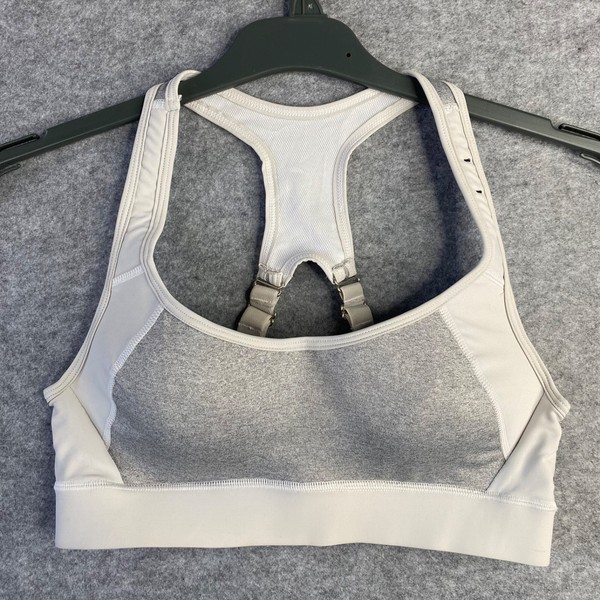 Cotton on Body Grey Sports Bra, Racer Back, Padded Cups, High Impact Size Medium
