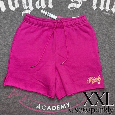 NWT Victoria s Secret PINK Pink Love Pink Classics 1986 Logo Fleece Shorts