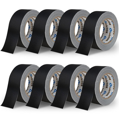 8 Pack of Black Gaffer Tape   30 Yards X 2 Inch Wide   Waterproof, No Residue