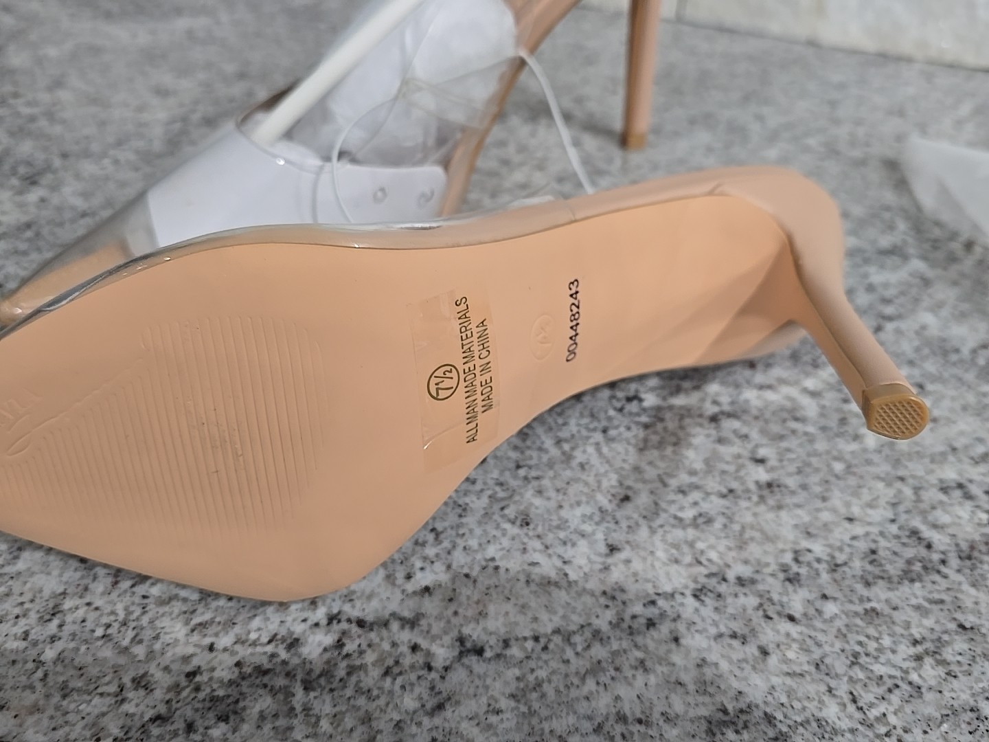 Olivia Fragrance Clear High Heel Shoes for Women Size 7.5 US