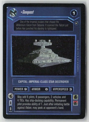 Star Wars CCG Conquest Imperial-Class Star Destroyer 1999 Decipher Blue Foil