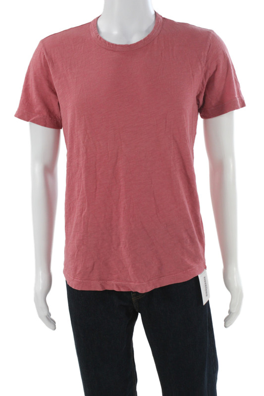 Velvet by Graham & Spencer Mens Pink Short Sleeve Crew T-Shirt Cotton Size S