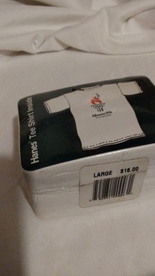 Hanes Shirt Large White Atlanta 1996 Olympics Officially Licensed Event Tee