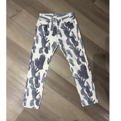 DENIM TEARS x Levi's 501 Hand Graphic Print Straight Fit Cotton Denim Jeans