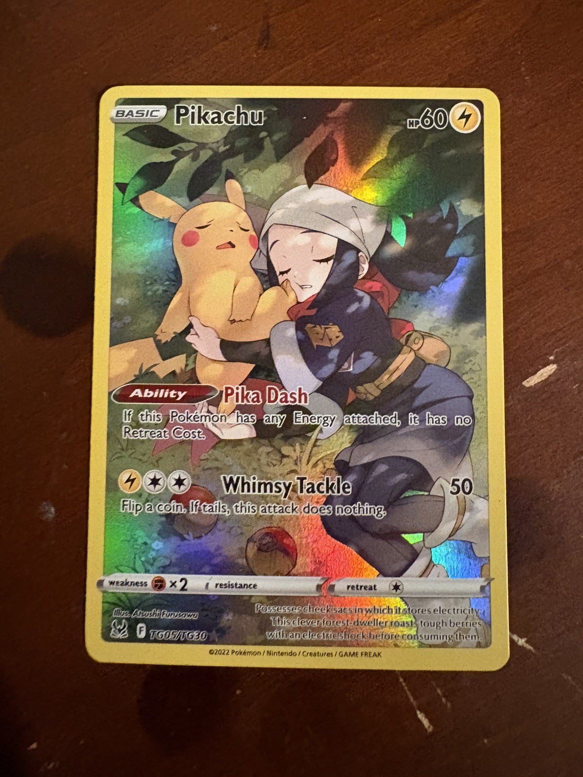Pikachu TG05/TG30 Swsh11: Lost Origin Trainer Gallery Holo pokemon card EN