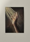 ACEO Original Acrylic Hand In The Light Prehistoric Cave Painting art.elle — photo 2