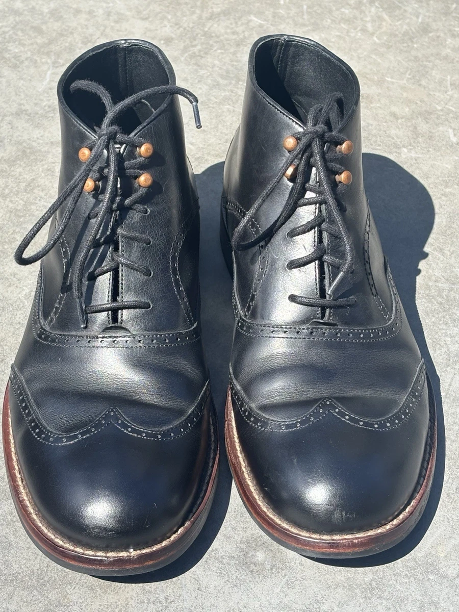Wolverine 1000 Mile Black Leather Wingtip Chukka Boots Mens Size 7.5 D Wolverine 1000 Mile Wesley Wingtip Chukka Leather Boots  main image 3