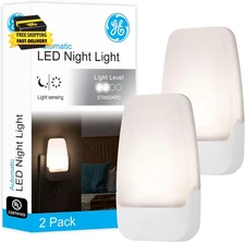 LED Night Light, Plug-In, Dusk to Dawn Sensor, Warm White, Ambient Lighting, Ide