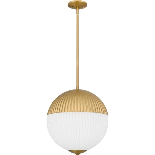 Brushed Gold Two Light Pendant from the Quoizel Pendant Collection - Picture 2 of 6