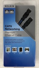 NEW - BELKIN CAT6 PREMIUM Ethernet Network Cable RJ45 7 ft.  SEALED 