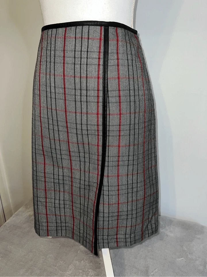 Falda midi vintage a cuadros hasta la rodilla para mujer 14 Foto 4 de 4