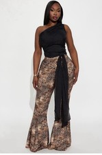 Yasmin One Shoulder Chiffon Top - Black