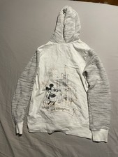 Disney Parks Walt Disney World Full Zip Sweater Hoodie White Women  s Size Medium