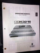 MANUAL DDX 3216 November 2001 Automated Digital Mixing Console
