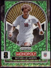 Michelle Akers #90 2026 Panini Prizm Monopoly FIFA World Cup Green Wave Prizms