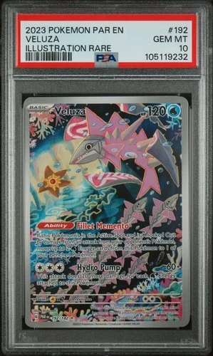 2023 POKEMON PAR EN-PARADOX RIFT ILLUSTRATION RARE #192 VELUZA PSA 10