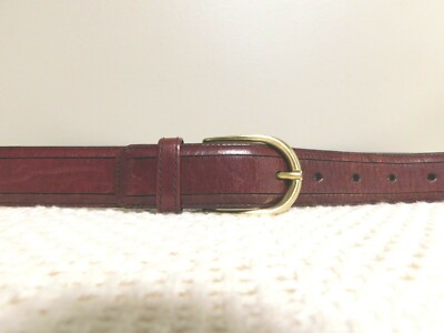 Brighton Brown Leather Belt with Gold-Tone Buckle Brighton | Accessories | Brighton 996 Brown Leather Belt  main image 2