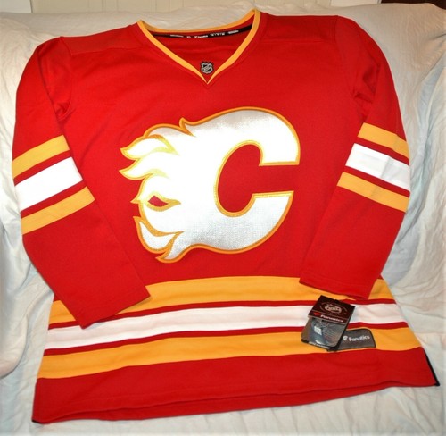 Calgary Flames jersey! Fanatics AUTHENTIC women's XL NEW w tags NHL sewn logo - 第 1/3 張圖片