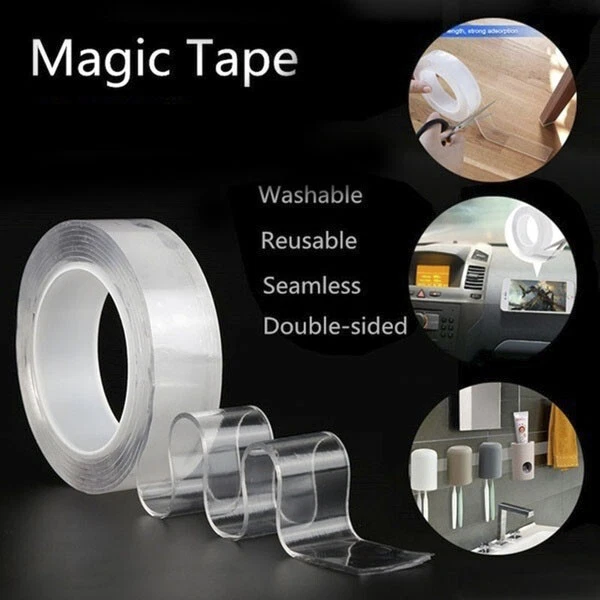 Nano Magic Tape Anti-slip Fixed Adhesive Tape Double-Sided Washable  Traceless