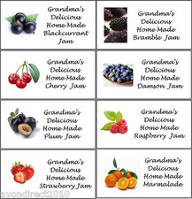 SMALL PERSONALISED JAM JAR/POT CONSERVE PRESERVE LABELS 21 Per Sheet
