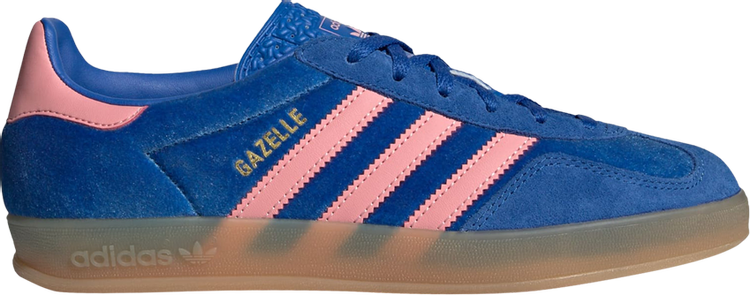 adidas Womens Gazelle Indoor 'Blue Semi Pink Velvet' IG6785 In Stock