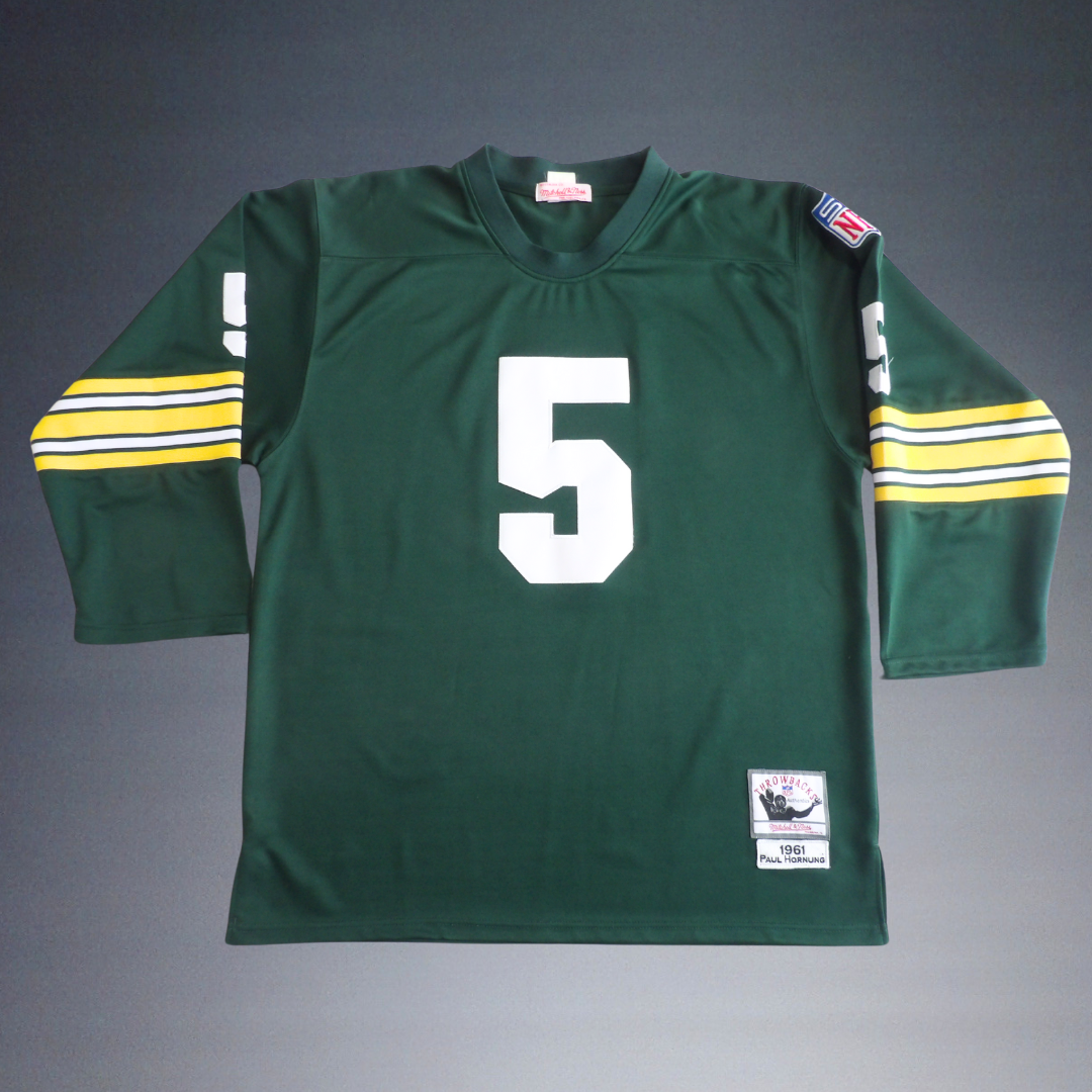 MITCHELL+NESS 1961 PAUL HORNUNG #5 GREEN BAY PACKERS FOOTBALL JERSEY SIZE XXL